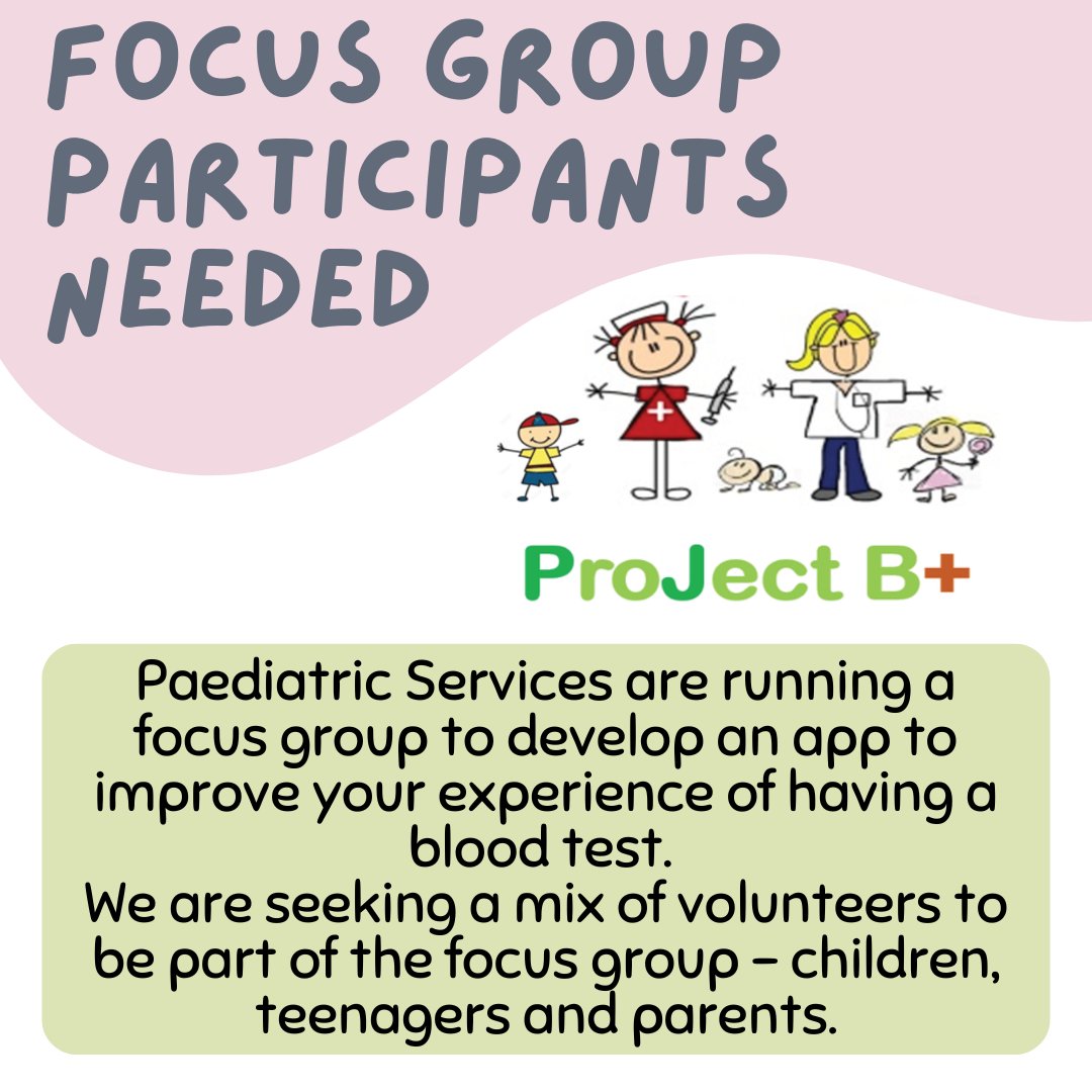 Southern Trust (@southernhsct) on Twitter photo To register please contact the Paediatric Psychology Service’s secretary on 028 3756 7224 or email shannon.mccausland@southerntrust.hscni.net
The Focus groups will take place week beginning Monday 9th December (in evening).
#TeamSHSCT To register please contact the Paediatric Psychology Service’s secretary on 028 3756 7224 or email shannon.mccausland@southerntrust.hscni.net
The Focus groups will take place week beginning Monday 9th December (in evening).
#TeamSHSCT
