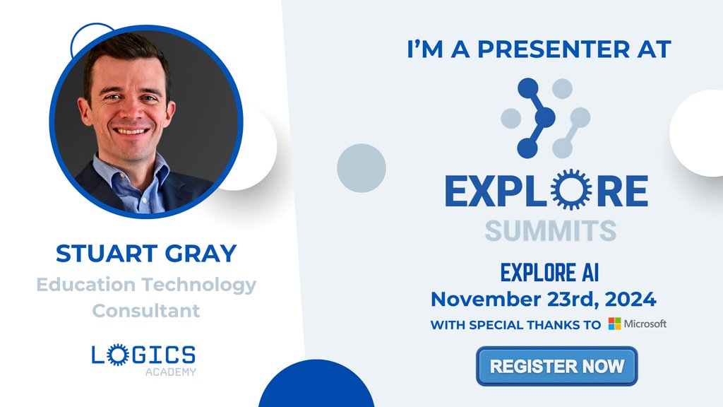🚀 Embrace an AI-Integrated Future in Education 🚀

Join Stuart Gray at Explore AI to uncover how AI transforms teaching, learning, and administration.

Explore all sessions: logicsacademy.com/explore-ai-sum…

#ExploreAI #LogicsPD