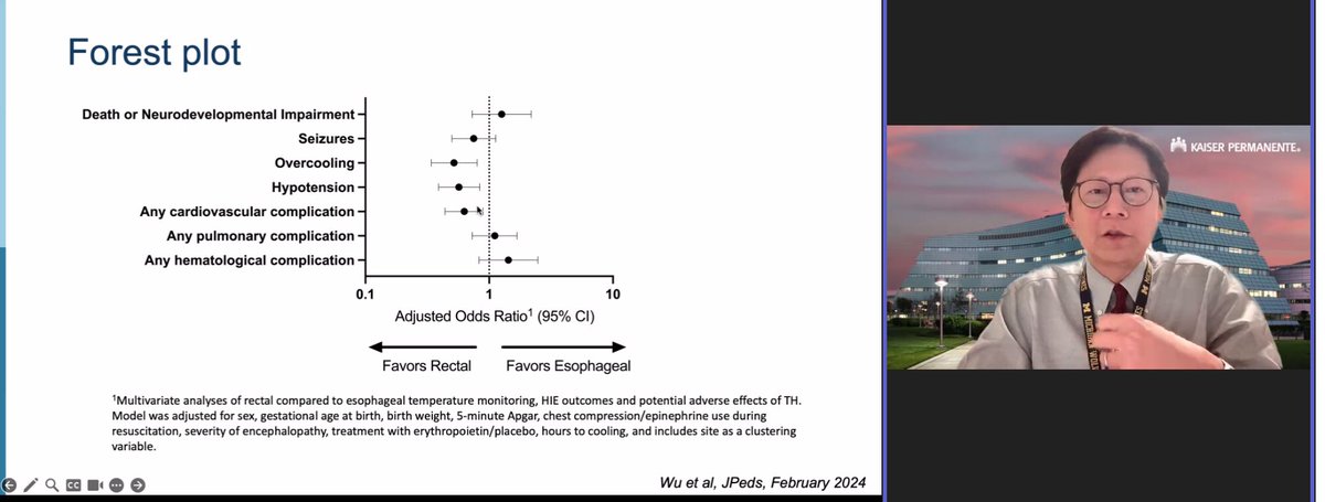 songMD's tweet photo. No stat diff at 2y between TH by esophageal or rectal temp monitoring

TH by esophageal monitoring may be closer to brain temps along with risk of ⬆️ cooling &amp; hypotension

#NeoBrain
#NeoGrandRounds https://t.co/amTRMk9k93