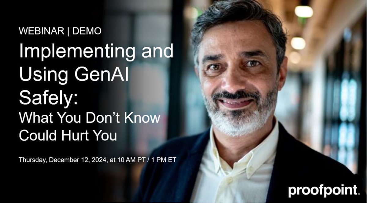 Improper use of #GenAI tools can expose sensitive information, including customer data, source code, and proprietary content. Join us for a 30-minute #webinar and #demo on how to use GenAI safely. bit.ly/4hOH2bI