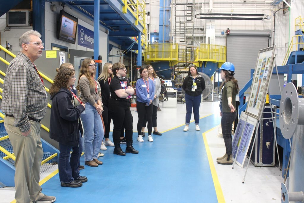 WECNuclear's tweet photo. 🌟  Future women engineers in the making! Westinghouse #WomenInNuclear and #NAYGN chapters hosted more than 120 students last week for its "Introduce a Girl to Engineering" program and "Engineer Your Future" event.

During the 3-day event, students learned about careers in STEM, commercial #NuclearPower plant design, and other nuclear concepts. 

🤝 Thank you to all Pittsburgh WIN and NAYGN volunteers for their time and service to our community.