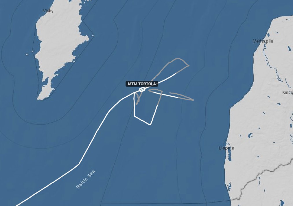 Depending on the actual day/time this cable was messed with, Singapore-flagged MTM Tortola is also in the area (9742065) right over the cable