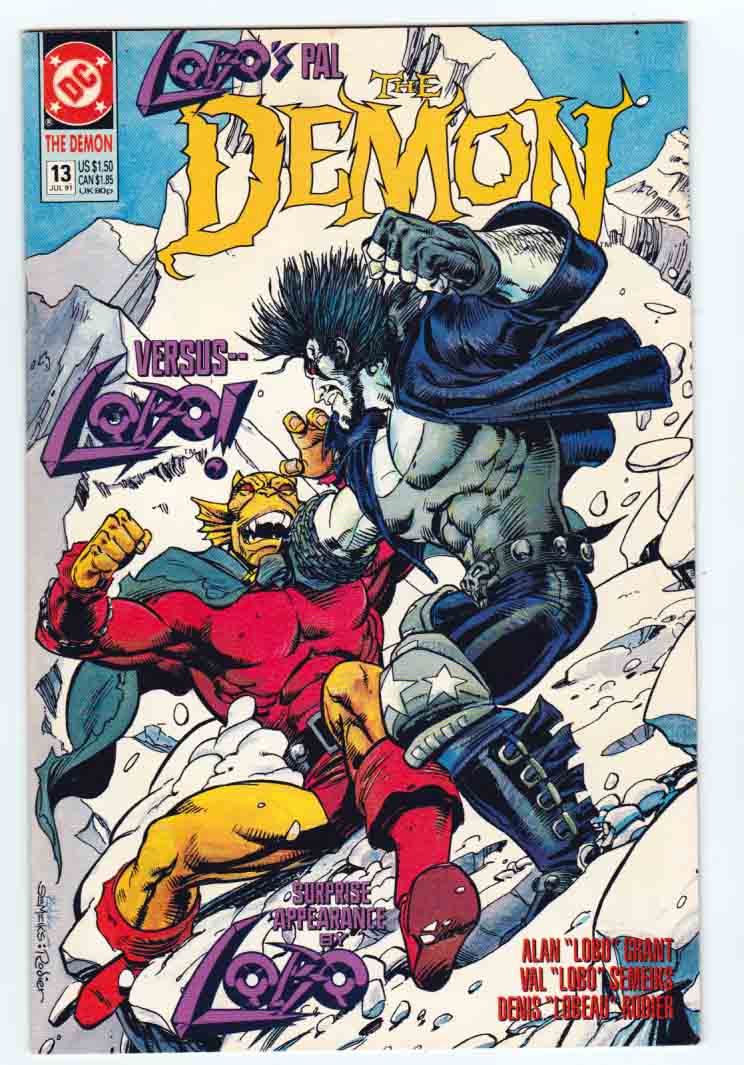 MakeMyComicRare's tweet photo. #TheDemon #13 (1991) #AlanGrant Story. #ValSemeiks Pencils and Cover Art. #Lobo Appearance. #RageTulpa 1st Appearance. After a long, evenly matched fight, #Etrigan and Lobo realise their goals are not necessarily at odds. A temporary truce forms an unstoppable diabolical duo bent on unleashing Armageddon. Until they are intercepted by Klarion's gang, that is. https://t.co/JxiVsAj5UP @rarecomicbooks Website Link In Bio Page If Applicable. SAVE ON SHIPPING COST - NOW AVAILABLE FOR LOCAL PICK UP IN DELTONA, FLORIDA #KeyComicBooks #DCComics #DCU #DCUniverse #KeyIssue