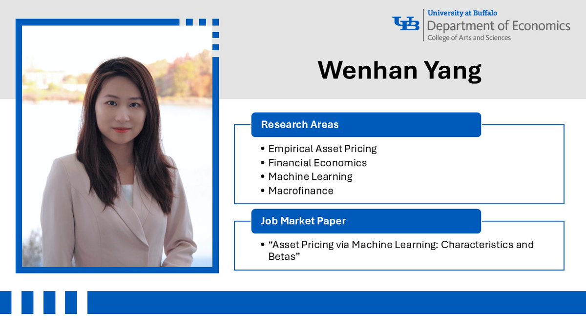 Wenhan Yang has research interests in empirical asset pricing ...