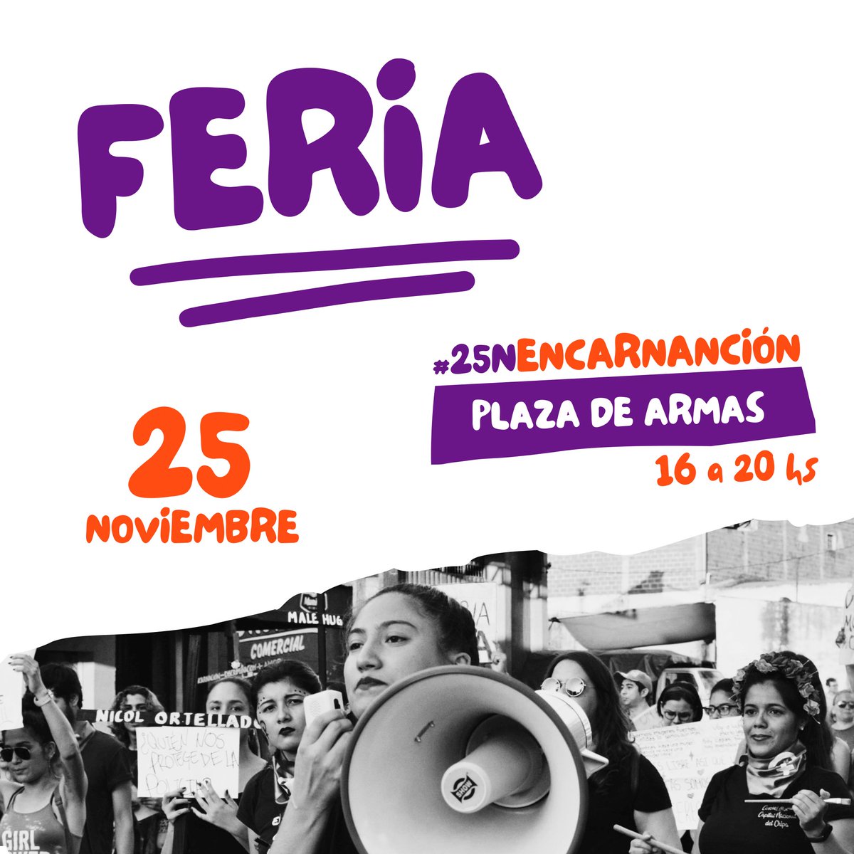 ✨ Este #25NPy, acompáñanos en este espacio de resistencia feminista.

♀️En el marco del Día Internacional de la lucha contra la violencia hacia las mujeres, te invitamos a participar de nuestra feria de mujeres emprendedoras.