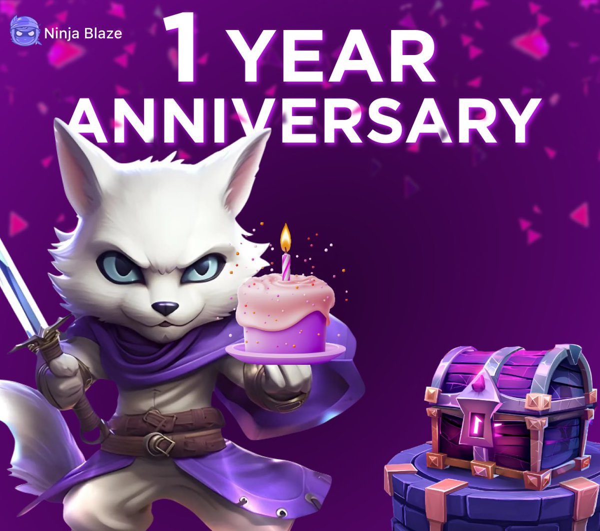 Euruscryph's tweet photo. Ninja Blaze is marking its one-year milestone! 🎉
A huge thanks to .@NinjaBlazeApp for letting us be a part of this incredible platform—together, we've achieved so much 💙 https://t.co/e1j8T5Zm0T