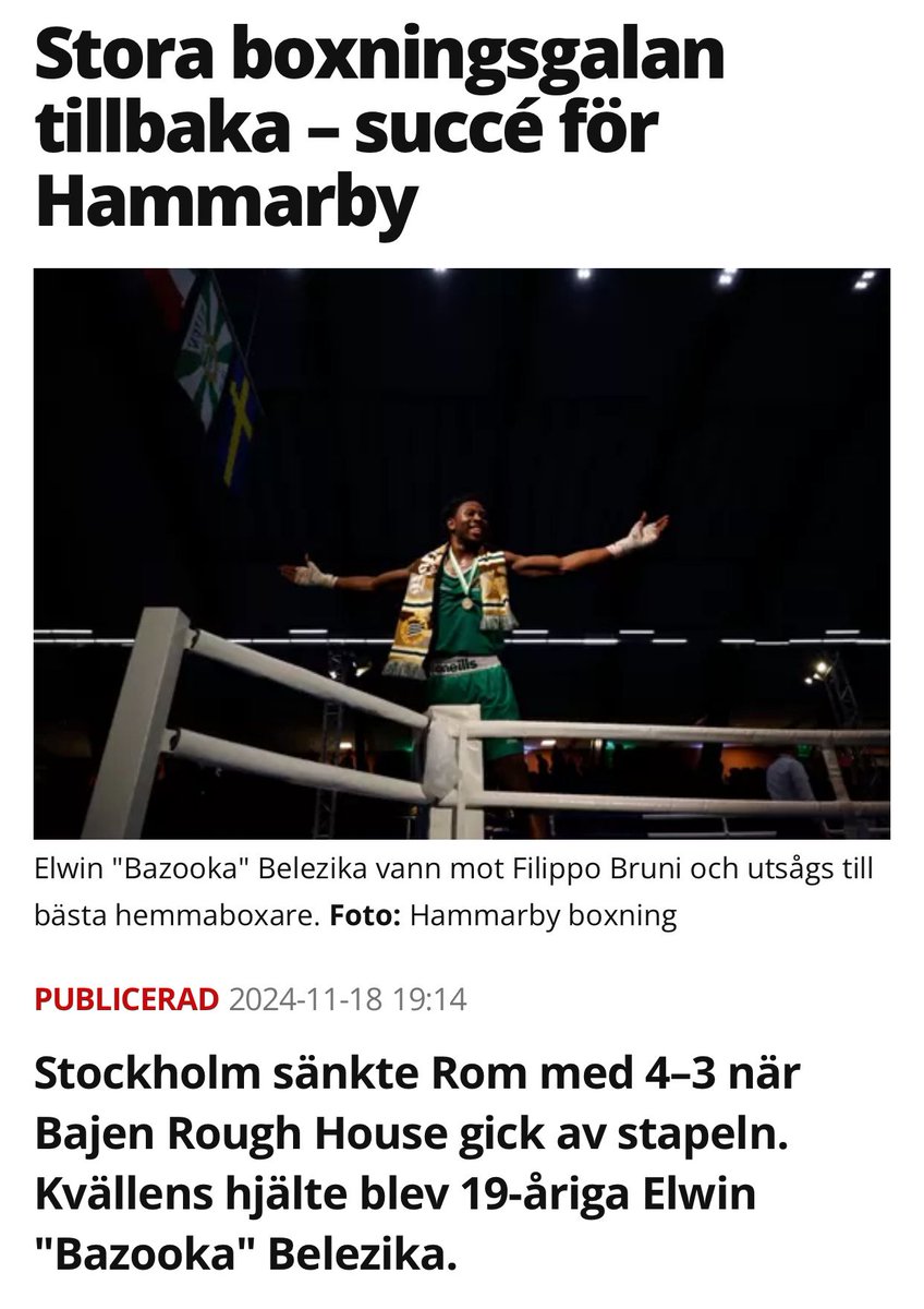 BästiStan samlas under Bajen Rough House i Eriksdalshallen för att se Bajen
slå. På köpet fick vi och fina @bennythecat snacka lite känslan av en vecka
som bäst i stan, kära ner oss i vår nye Bazooka, surra med guldgubben Peter
samt en klibbspecial med legendariska Bajen Tribe 🔥