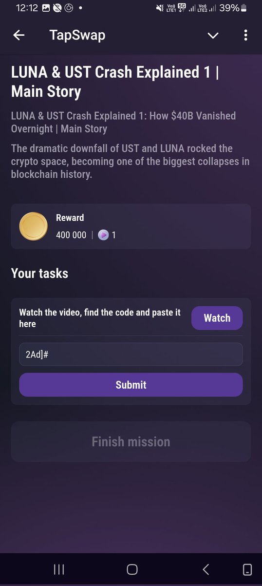 standuka80's tweet photo. TapSwap Codes - November 19  🗓

1. Get Involved Earn And  Part 3
Code: &amp;8QLf

2. LUNA &amp; UST Crash Explained 
Code: 2Ad]#

3. Earning Rewards Part 2
Code: d%98N

4. LowEffort Online Income
Code: ation

#TapSwap #TapSwapDaily #tapswapcodes https://t.co/LTEGglMytM