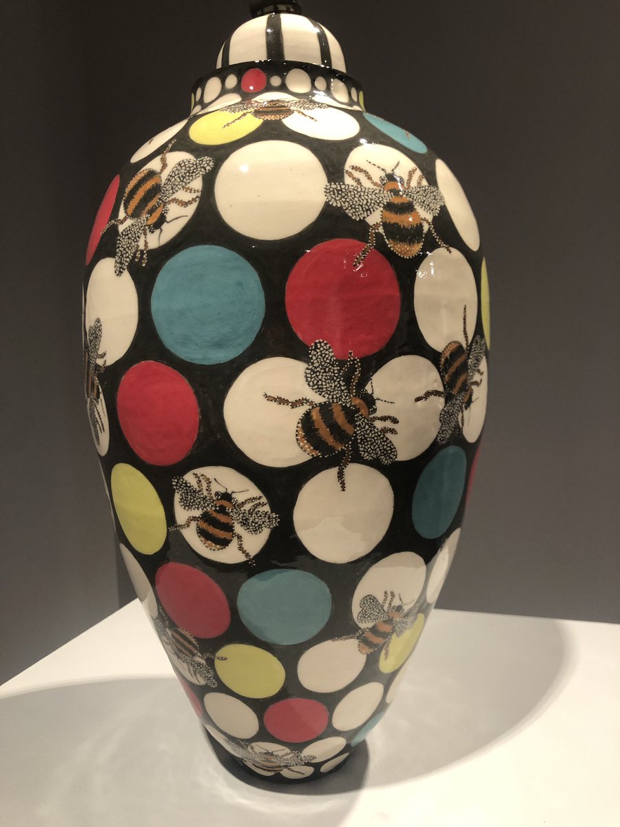 Lots of one off pots and tiles from  <a href="/studioslipware/">Kitty Shepherd</a> at <a href="/MessumsLondon/">Messums London</a>