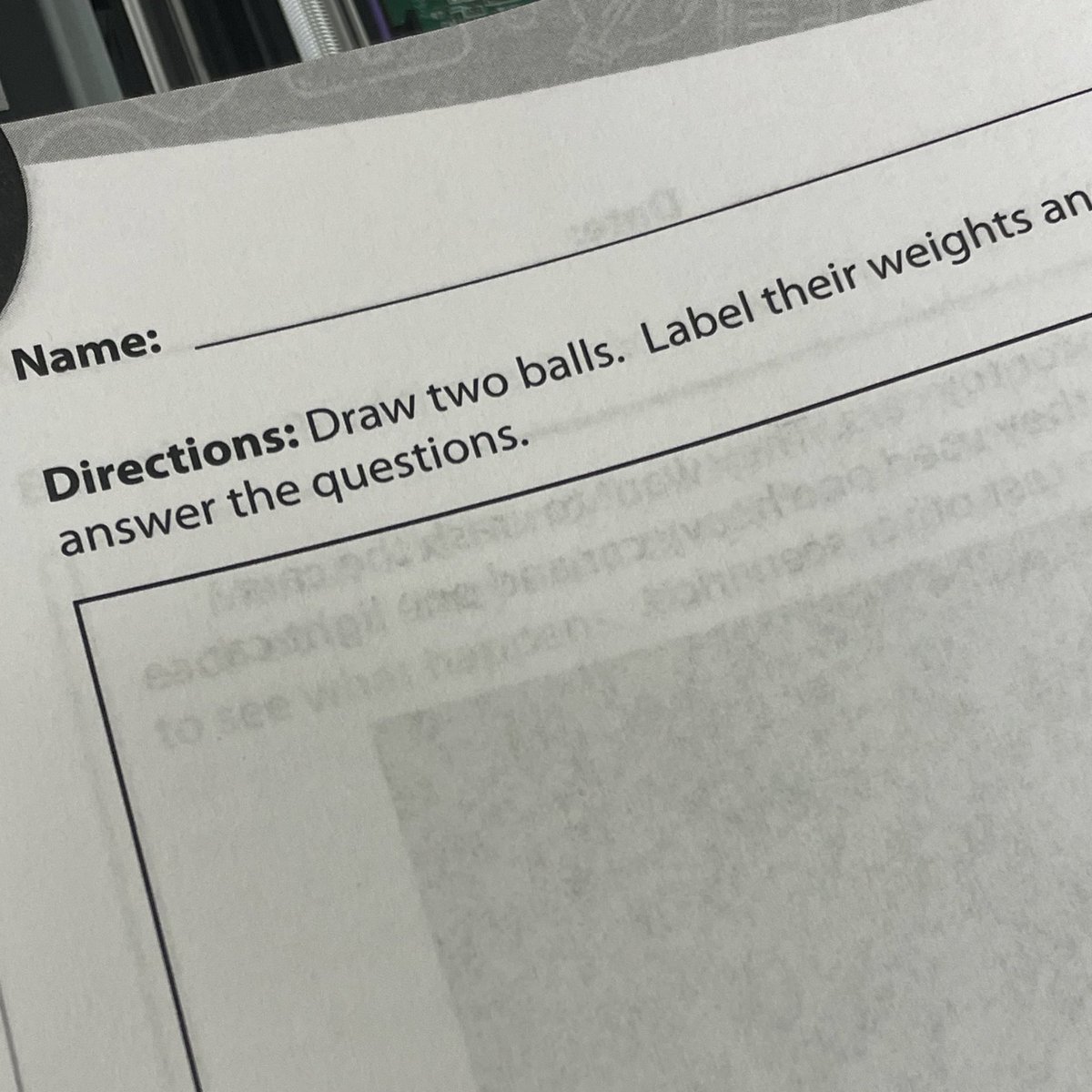 Well, there’s a workbook page I won’t be using.