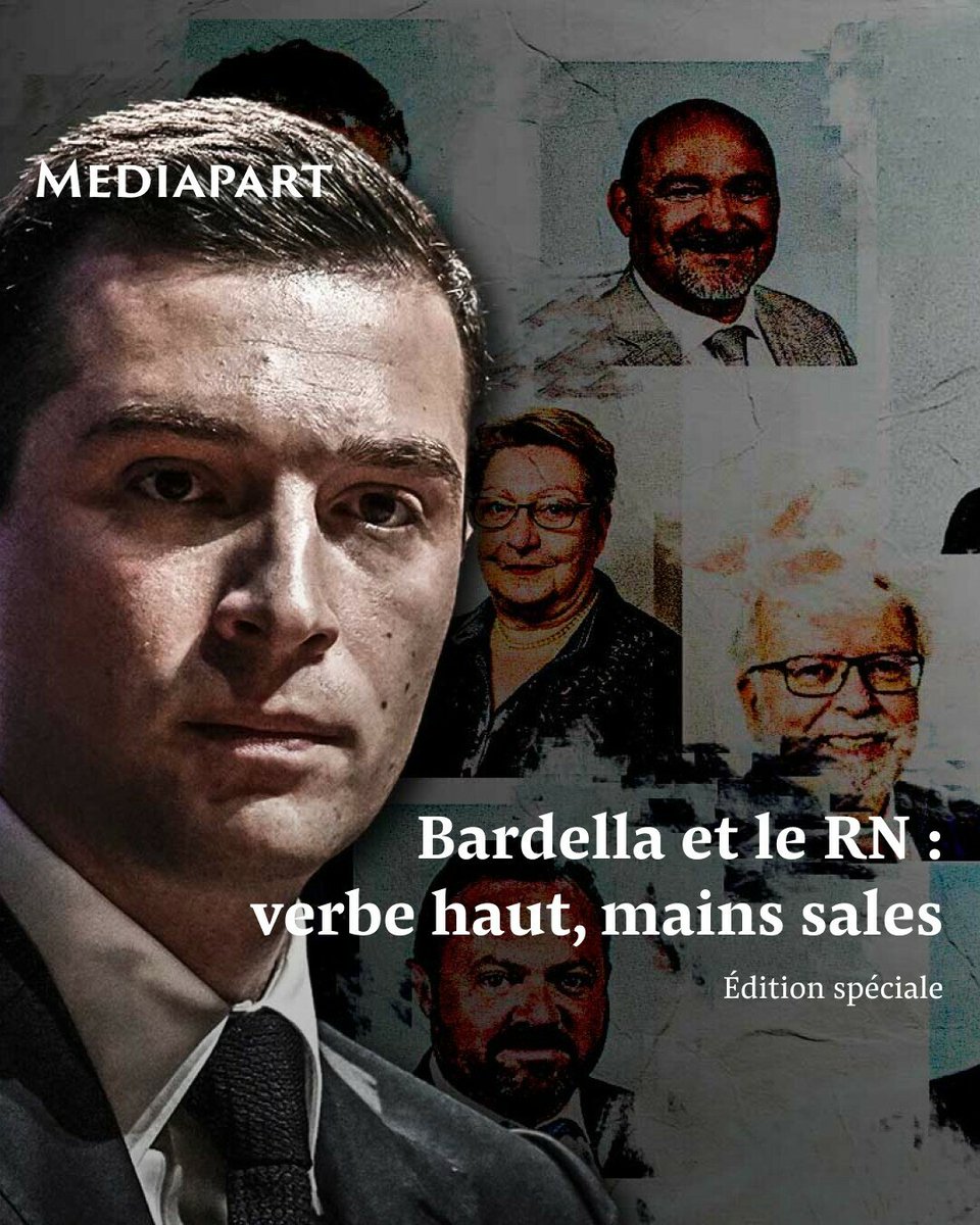 📰 ÉDITION SPÉCIALE

• « Pas de condamnation pour être candidat RN » : la fable de Jordan Bardella 
• Le RN prend une pseudo-sanction contre sa députée Engrand
• « Séparation des pouvoirs ne veut pas dire impunité »

👉‍ l.mediapart.fr/dKZ