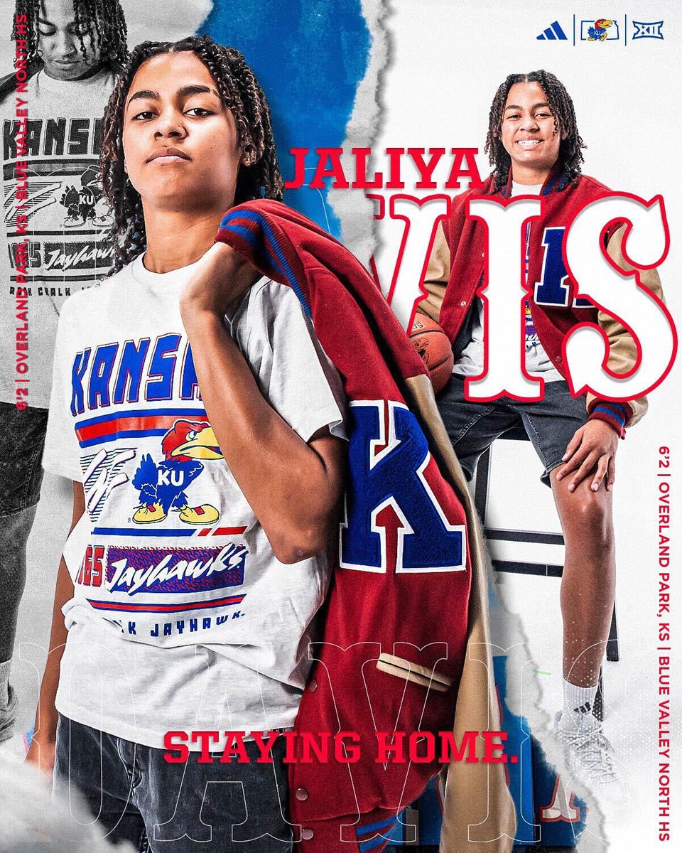 SportsCenter NEXT (@scnext) on Twitter photo 5⭐️ Jaliya Davis (no. 17 espnW 100) has committed to Kansas‼️
<a href="/Jaliya_Davis_/">Jaliya Davis</a> | <a href="/KUWBball/">Kansas Women's Basketball</a> 5⭐️ Jaliya Davis (no. 17 espnW 100) has committed to Kansas‼️
<a href="/Jaliya_Davis_/">Jaliya Davis</a> | <a href="/KUWBball/">Kansas Women's Basketball</a>
