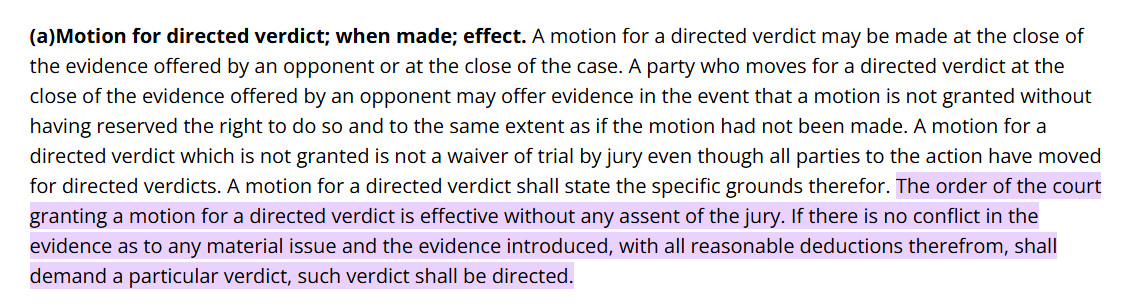 AVFTP1's tweet photo. Whew! Today was something else. What's a #DirectedVerdict? How common are they? https://t.co/nbwC6aK3YU