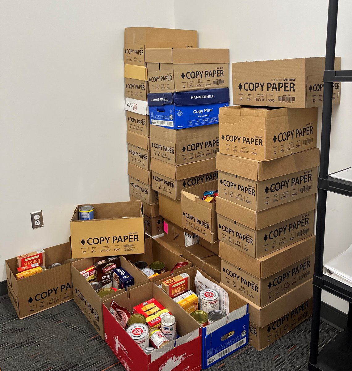 Bengals Feeding Bengals!

Today our Varsity and Jr Varsity Cheerleading teams came together to donate and box non-perishable items for Thanksgiving meals to Bengal families.  We were able to provide over 30 boxes of food for families at FVHS #RollBengals!
🖤🧡🐾🐅🖤🧡