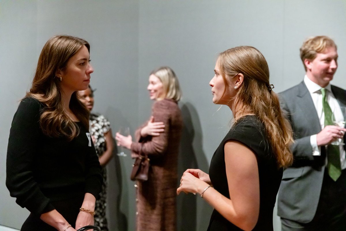 UKinBoston's tweet photo. What a night! Boston's bright young talent joined British Consul General @dave_clay @mfaboston to learn about the shared values between 🇺🇸 #GeorgiaOKeeffe and Britain's Henry Moore as well as the opening of Deep Waters with 🇬🇧 John Akomfrah's works. @EdwardJones @HawkeVideo https://t.co/CyiyVNWj5d