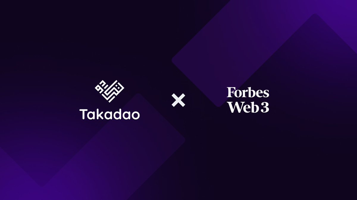 🤝 Exciting News! 🤝

Takadao x <a href="/ForbesWeb3/">Forbes Web3</a> are teaming up to bring next-level growth and innovation to DeFi! 🌐💥

We’re unlocking fresh opportunities, building real value, and driving deeper community engagement.

This is just the start! 🚀

🌟 Complete the quest: