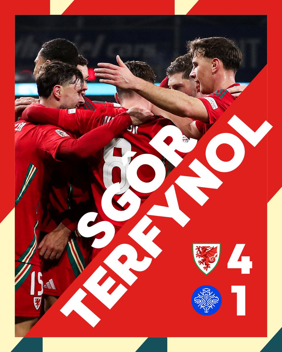 ⏰ FT | 🏴󠁧󠁢󠁷󠁬󠁳󠁿 4-1 🇮🇸

That was simply sensational 🤩

💻 fawales.co/CYM_ICE

#UNL | #TogetherStronger