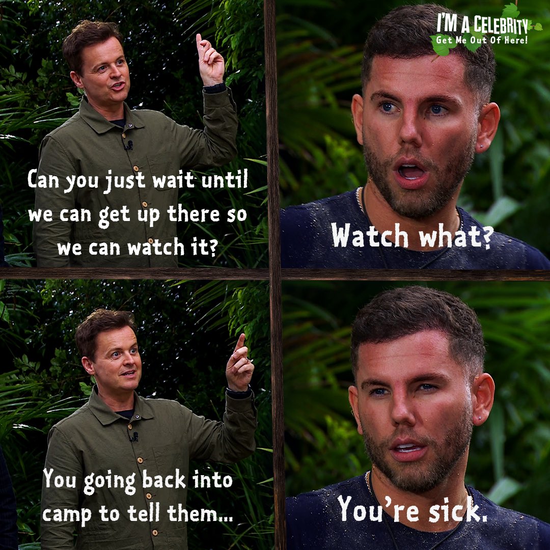 imacelebrity's tweet photo. 2 Stars in the Trial but 5 Star Banter ⭐️ #ImACeleb https://t.co/MMWZAeGom3