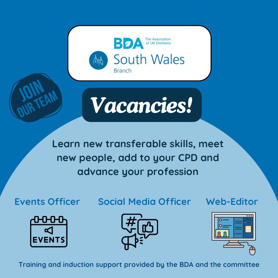 BDA South Wales Branch (@bdasouthwales) on Twitter photo 💙Volunteering Opportunities 💙
We have some branch committee vacancies!
Would you be interested in joining the team?
Drop us a DM or email volunteers@bda.uk.com for further information 💙Volunteering Opportunities 💙
We have some branch committee vacancies!
Would you be interested in joining the team?
Drop us a DM or email volunteers@bda.uk.com for further information