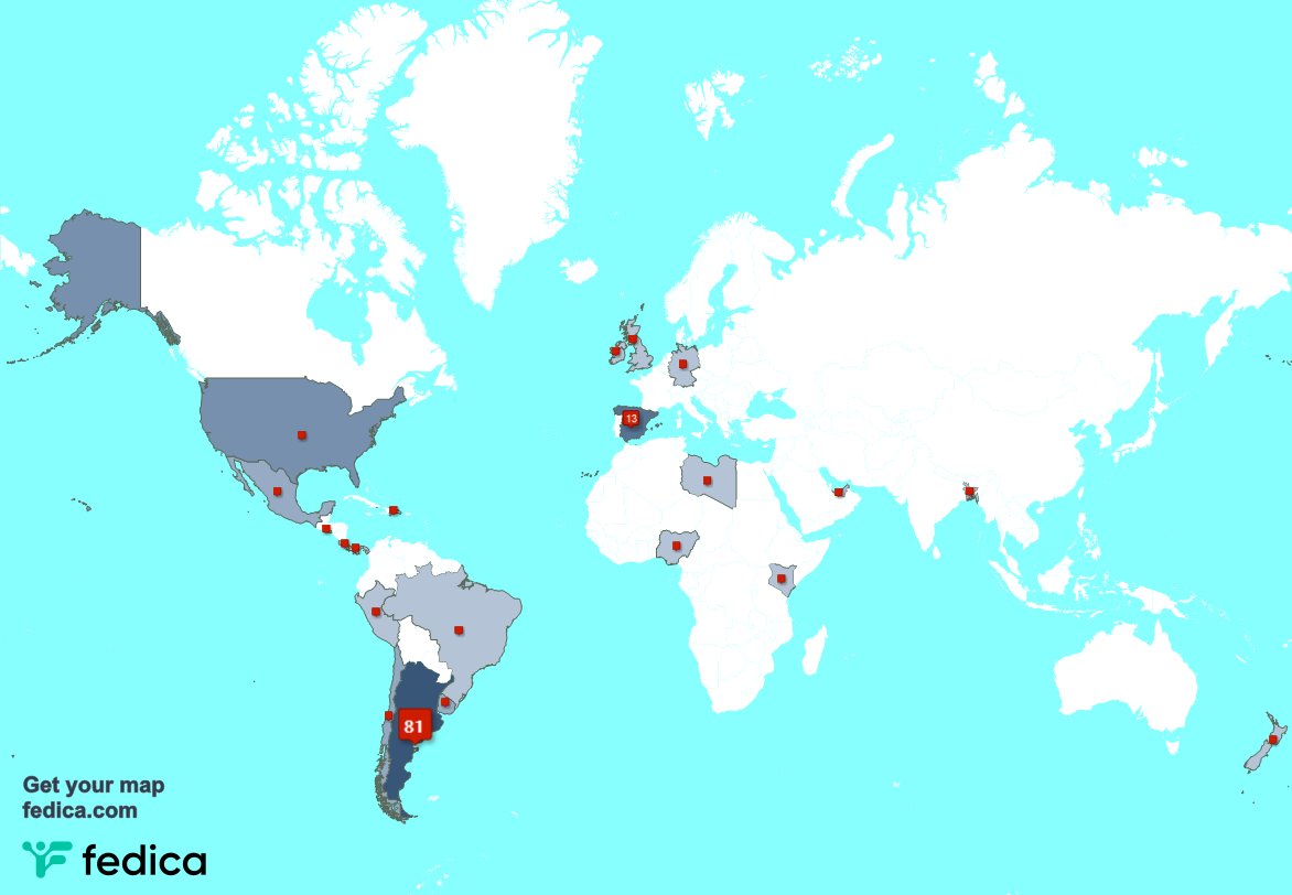 Tengo 1 nuevos seguidores, desde Argentina 🇦🇷 durante la última semana fedica.com/!OscarGencarel…