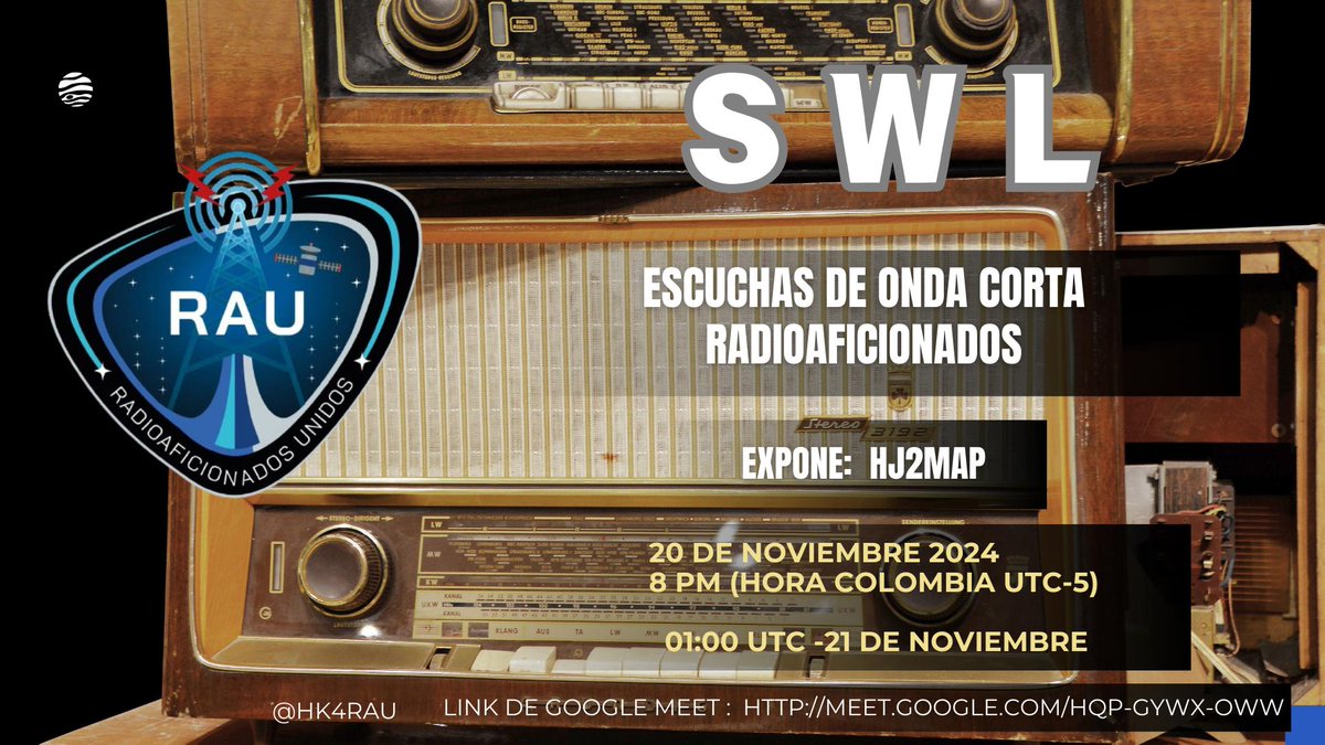 meet.google.com/jum-kchv-idf

Invitación para mañana miércoles! Radioescuchas de onda corta y diexismo utilitario 👍