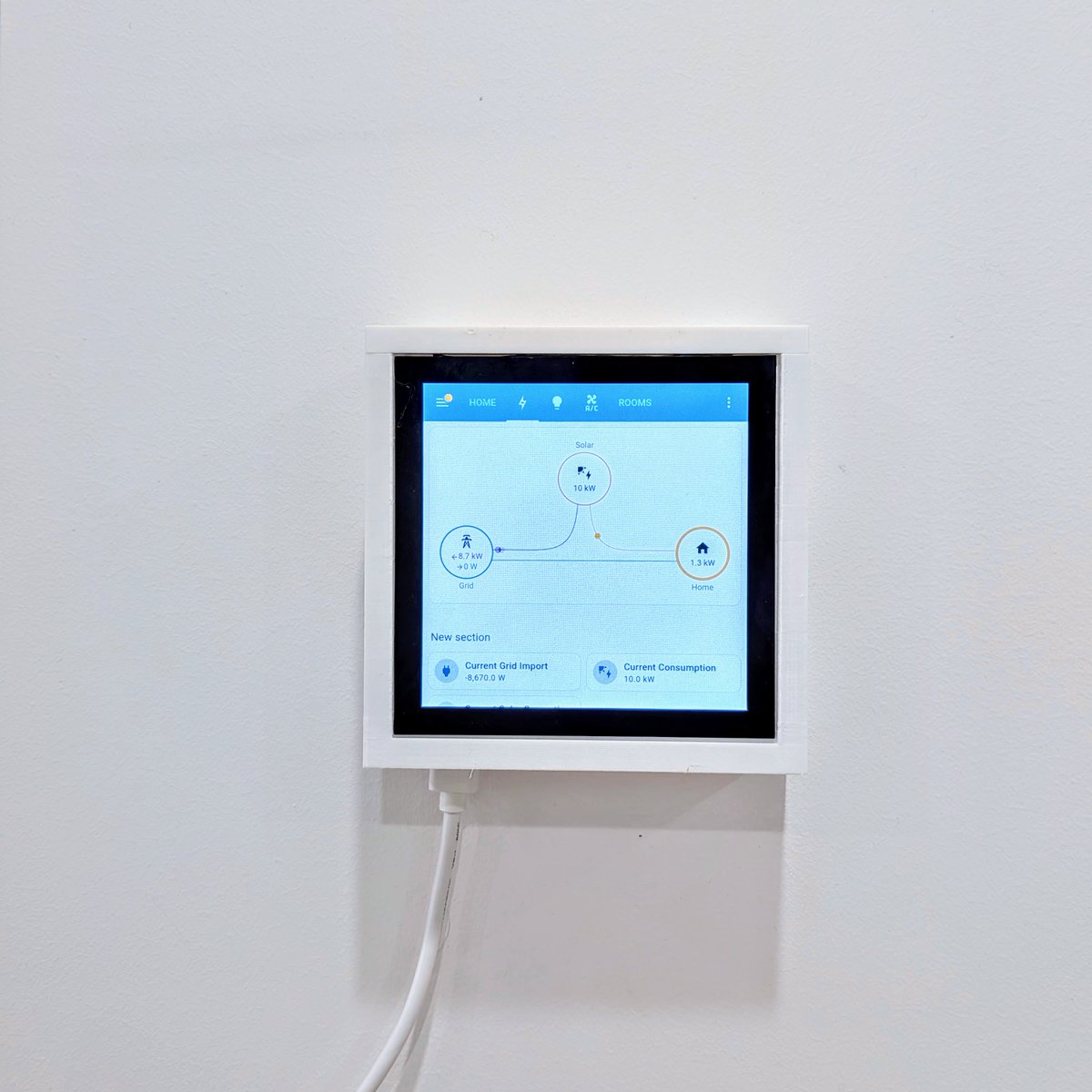 MarkSchrammVR's tweet photo. Designed this little case to wall-mount a Waveshare 4" square LCD and a Pi5 as #HomeAssistent panel. Came out fairly neat.
Easy to print. Link to files on my other socials♥️ https://t.co/X5M5bhzul0