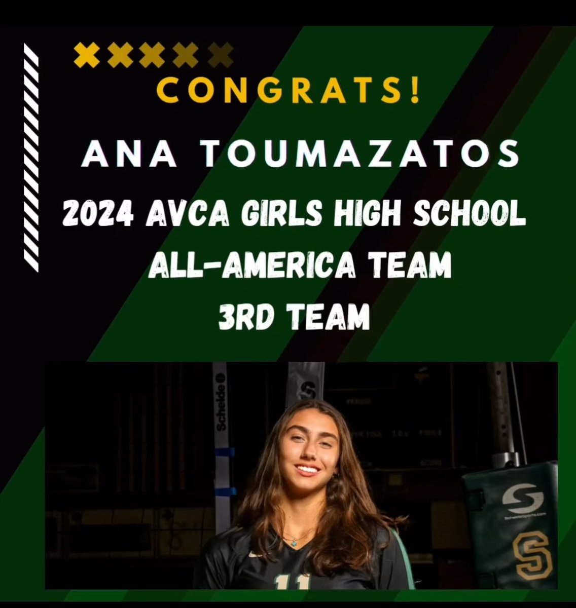 Such a great honor from AVCA and my coaches and teammates at Langley. Thank you! Now on to the VHSL State Finals!
<a href="/AVCAVolleyball/">AVCA</a> <a href="/LangleyVball1/">Langley Volleyball</a>