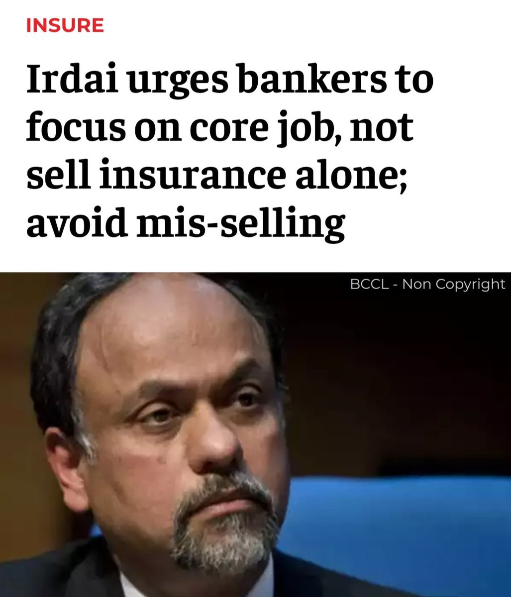 TheChaiNiti's tweet image. अब तो सब मिलके कह रहे हैं, इन्सुरेंस से ज्यादा फोकस बैंकिंग पर कर लो। RBI, IRDAI, FM अब क्या भगवान के कहे पर मानेंगे मैनेजमेंट वाले? उसके लिए तो फिर भगवान से मिलने ही जाना पड़ेगा।
#Misselling #ThirdPartyProduct