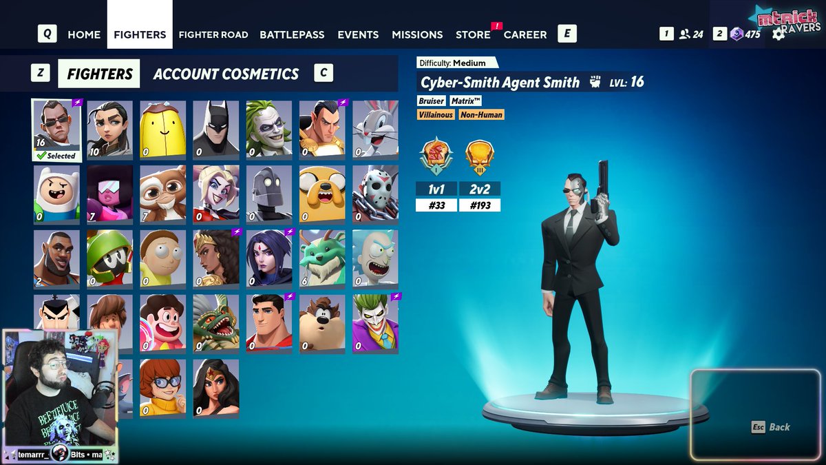 TheMightyTricK's tweet photo. 🔴LIVE🔴
Arena & Ranked 1s🪲The Jack of All Trades🪲| !join
>> LINK EN EL PRIMER COMENTARIO <<
#multiversusgame #MultiVersus #twitchgamer #twitch #TwitchStreamers https://t.co/YEvRZKRSLu