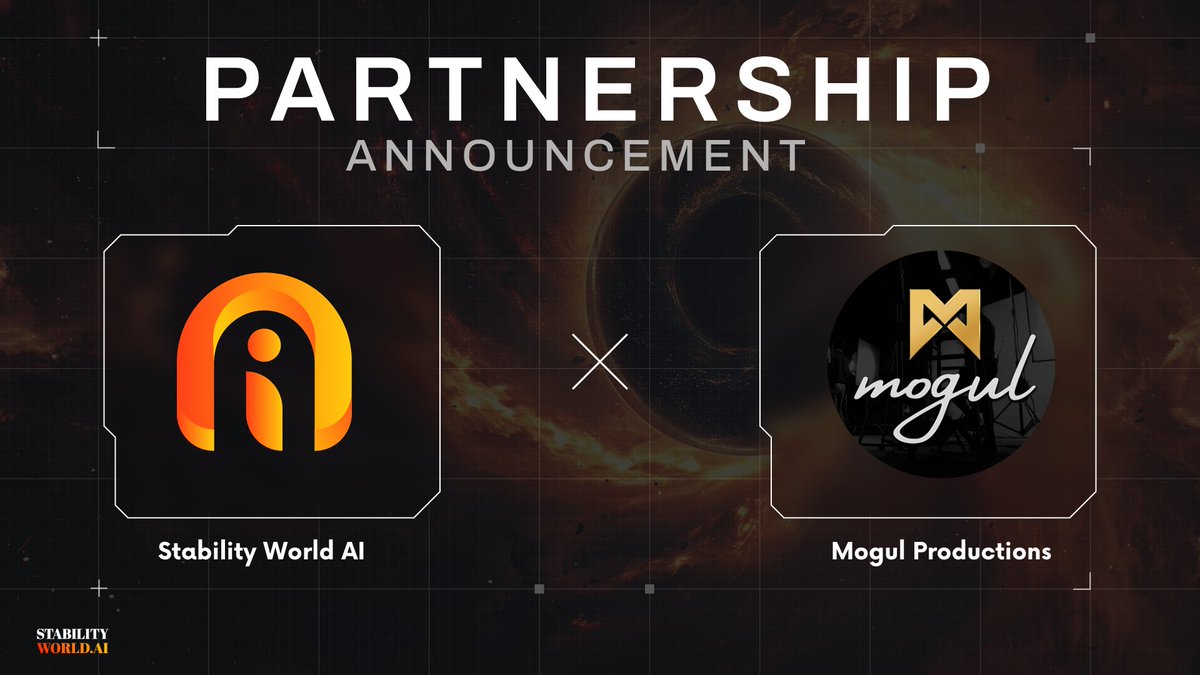 StabilityW_AI's tweet photo. 🤝 Stability World AI x Mogul Productions 🤝

We’re delighted to unveil our collaboration with @mogulofficial_ 🎬✨, a trailblazer in the decentralized film ecosystem. Mogul Productions seamlessly integrates blockchain technology to revolutionize film financing, production, and fan engagement through #NFTs, #DeFi, and its FILM3GPT #AI platform.

🎨Stability World AI, the ultimate one-stop generative platform, empowers effortless creativity with cutting-edge AI and blockchain integration. Together, this partnership bridges technology and storytelling, unlocking transformative opportunities for users, creators, and investors alike.

🌟This alliance strengthens our shared vision to redefine creativity and decentralization, delivering groundbreaking solutions to both communities and industries. Stay tuned for more updates—we’re just getting started!

#StabilityWorldAI #MogulProductions #AI