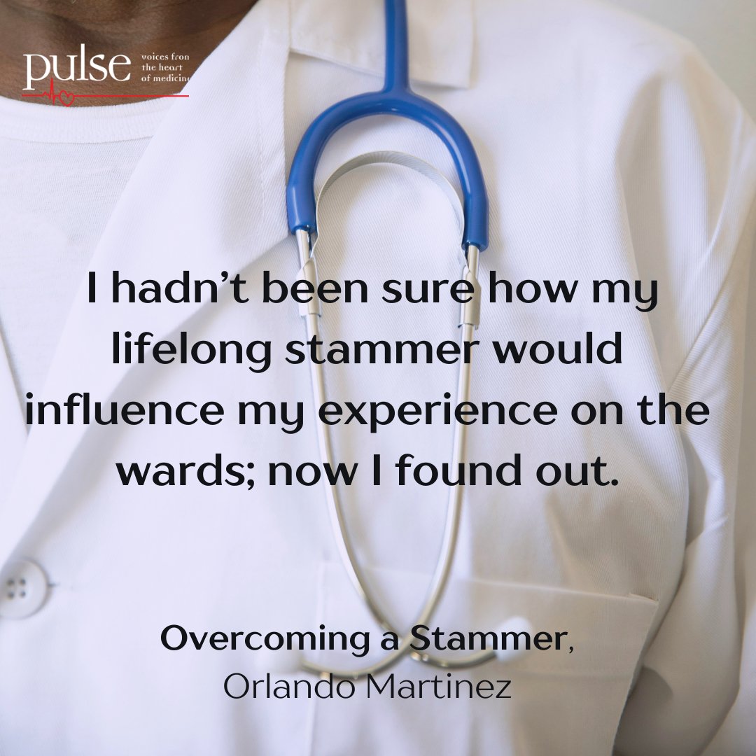 In this personal anecdote, writer Orlando Martinez learns to confront his insecurities when providing care. Read 'Overcoming a Stammer' here: 
pulsevoices.org/stories/overco…

Photo by Nappy on Unsplash.