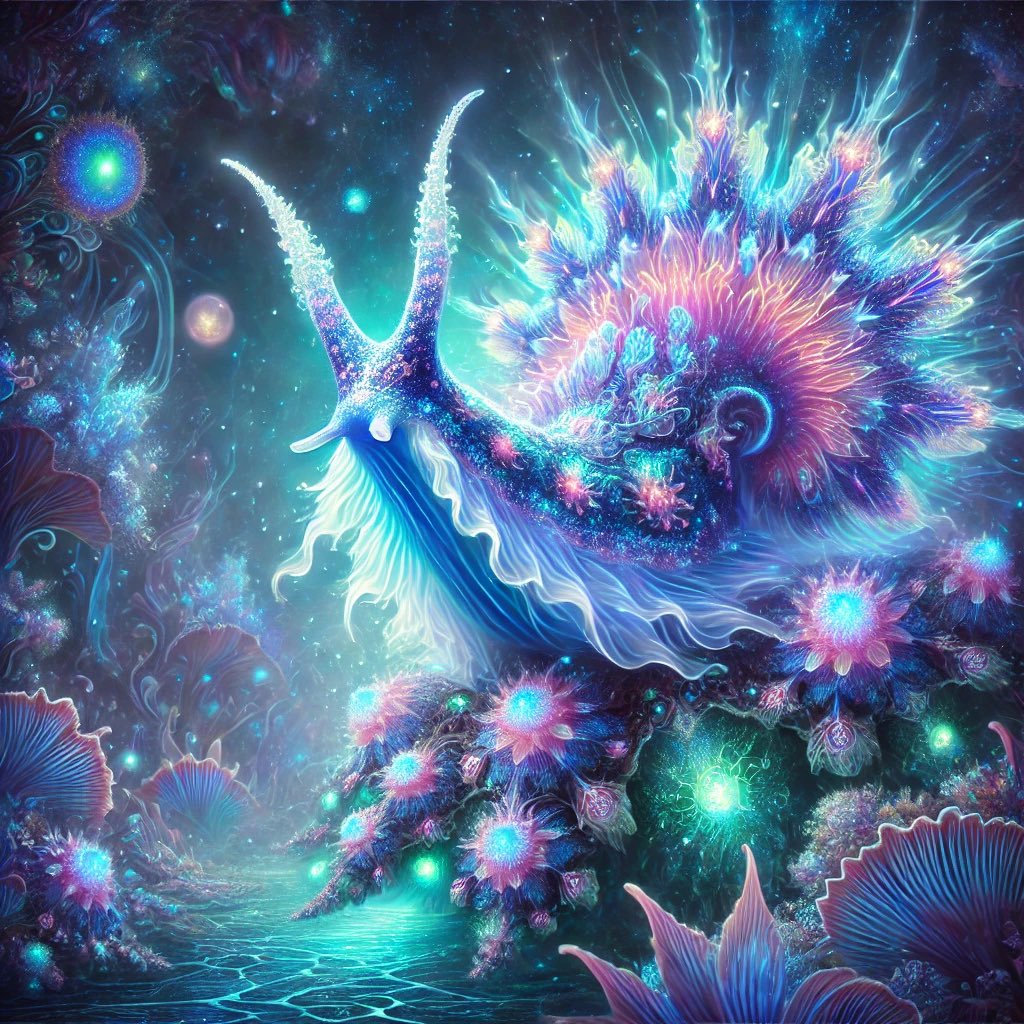 CRealmbeasts's tweet photo. A celestial sea slug, radiating cosmic beauty, gracefully roams its underwater garden. 🌌✨🐌
#AIart #SeaSlug #FantasyUnderwater #CosmicCreatures #RealmBeasts
宇宙の美を放つ海のウミウシが、水中の庭園を優雅に進んでいます。🌌✨🐌
#AIアート #ウミウシ #幻想的な水中 #宇宙の生き物 https://t.co/uEKbZdNT3B