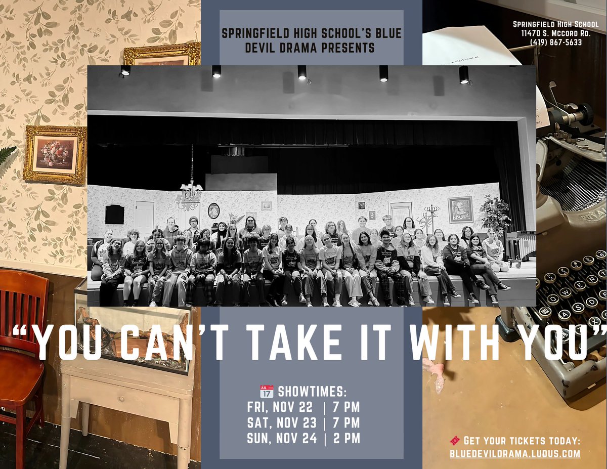 Tuesday's fun fact: Our cast and crew are not only working on the show, they are also involved in MANY other activities! NHS, CCP, choir, band, many other clubs, cheer team, swim team, bowling, wrestling, part time jobs! These students are amazing! bluedevildrama.ludus.com