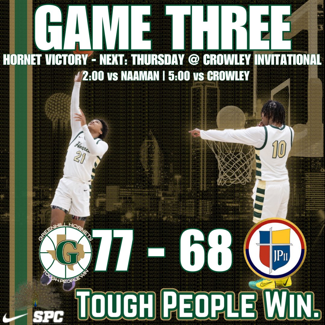 Greenhill Basketball (@greenhillmbb) on Twitter photo Hornets Keep Winning
<a href="/jaxsonthompson_/">Jaxson Thompson</a> 20 points
<a href="/DillonWatt2025/">Dillon Watt</a> 17 points
<a href="/Kameron_smith07/">Kameron smith</a> 16 points
<a href="/juan_jxb/">Juan Barrientos</a> 12 points Hornets Keep Winning
<a href="/jaxsonthompson_/">Jaxson Thompson</a> 20 points
<a href="/DillonWatt2025/">Dillon Watt</a> 17 points
<a href="/Kameron_smith07/">Kameron smith</a> 16 points
<a href="/juan_jxb/">Juan Barrientos</a> 12 points