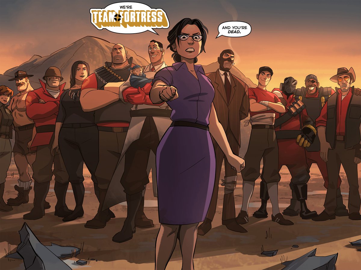 dazcorrupter's tweet image. Tengo que admitir que el cómic de team fortress 2 es lo que más me entretuvo de ver

Apesar de que dejaron el proyecto en pausa, aún así decidan producir el último cómic del final

Esperare, aunque sea... Esperare

#TeamFortress2
#manvsmachine