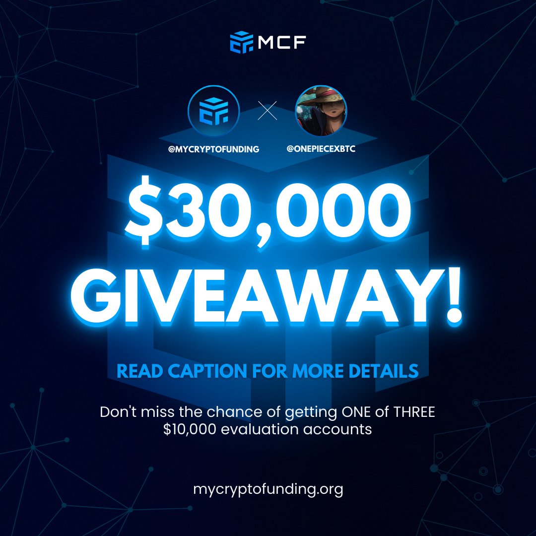 OnepieceXBTC (@onepiecexbtc) on Twitter photo Okay, familia the wait is over we are doing a Giveaway finally 🤟
📷 GIVEAWAY TIME! 📷
Prize: 3x $10K Evaluation Accounts 💰
To participate:
📷 Follow: <a href="/MyCryptoFunding/">My Crypto Funding</a> & <a href="/onepieceXBTC/">OnepieceXBTC</a>
📷 Like, retweet & tag 3 friends
Join the fun: discord.gg/mycryptofunding
#GiveawayAlerts Okay, familia the wait is over we are doing a Giveaway finally 🤟
📷 GIVEAWAY TIME! 📷
Prize: 3x $10K Evaluation Accounts 💰
To participate:
📷 Follow: <a href="/MyCryptoFunding/">My Crypto Funding</a> & <a href="/onepieceXBTC/">OnepieceXBTC</a>
📷 Like, retweet & tag 3 friends
Join the fun: discord.gg/mycryptofunding
#GiveawayAlerts