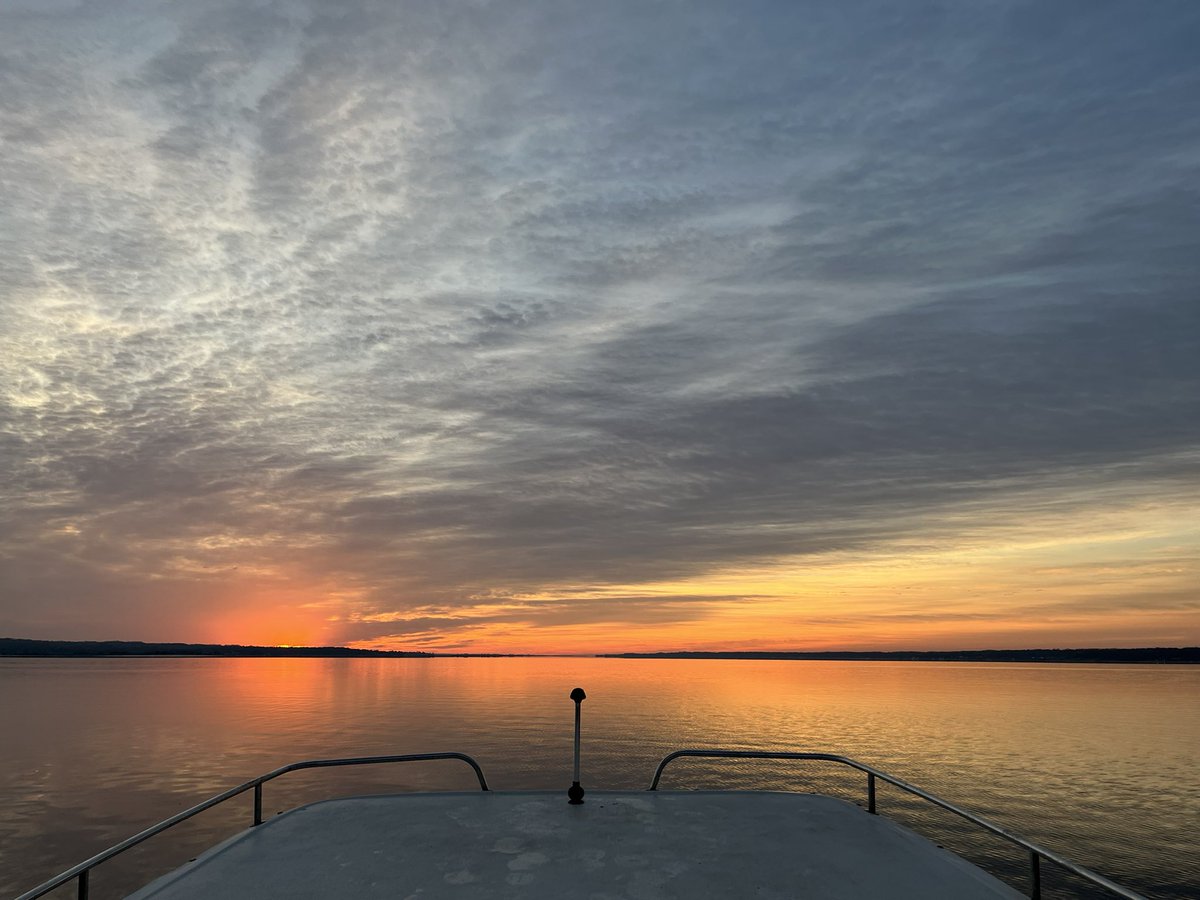 TReidNelson1's tweet image. Great day downloading @Innovasea receivers yesterday on the Patuxent River MD beautiful sunrise and &amp;gt;500k detections from our striped bass with another 500k of other fishes! @PEREC_GMU @ESPMasonU @GMU_COS