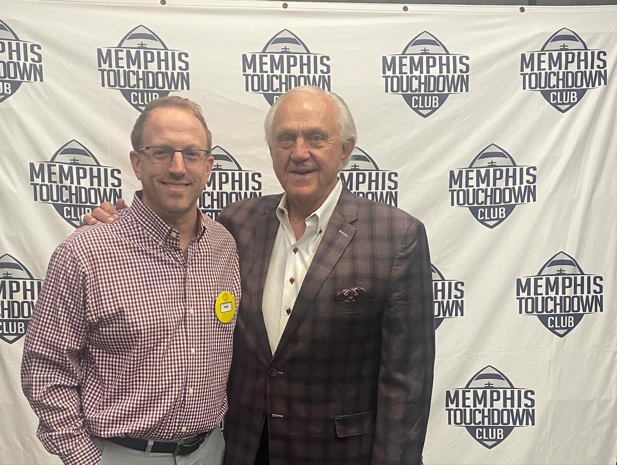 TDClubMemphis's tweet image. A big thank you to former @HailStateFB @AggieFootball coach football coach Jackie Sherrill for coming to Memphis and sharing his insights on the state of college football.
