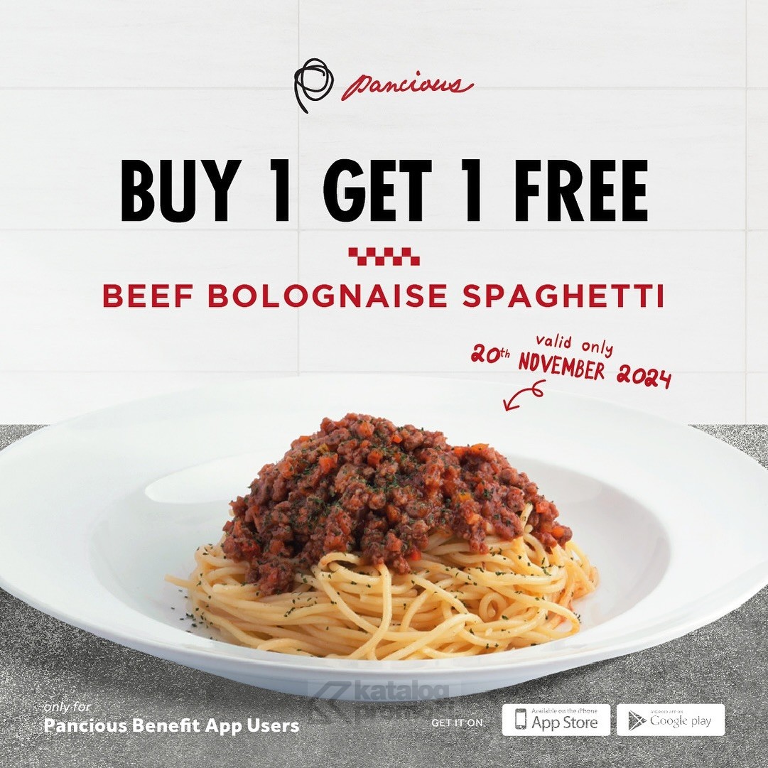 katalogpromosi's tweet image. Pancious lagi bagi-bagi promo seru nih! 😍 Buy 1 Get 1 Free Beef Bolognaise Spaghetti cuma di hari Rabu, 20 November 2024! Jangan sampai ketinggalan ya, ajak temanmu buat makan enak bareng! 😋🍝
katalogpromosi.com/promo-pancious…

#PromoMakan #Pancious #BeefBolognaise #HematMakan…