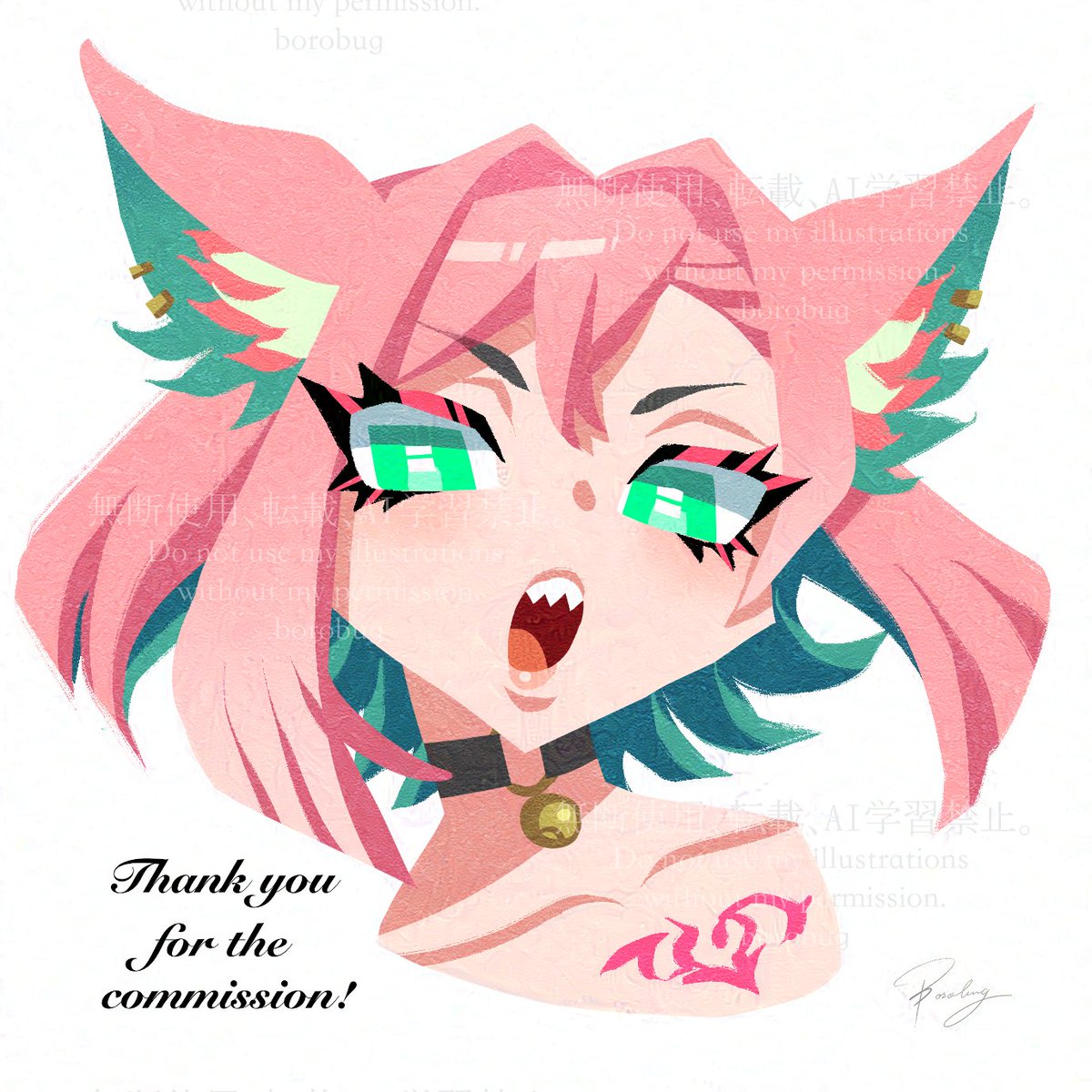 Commission for <a href="/OtamilkVT/">OtamilkVT</a>
Thank you🩷💚
skeb.jp/@borobug #Skeb #Commission