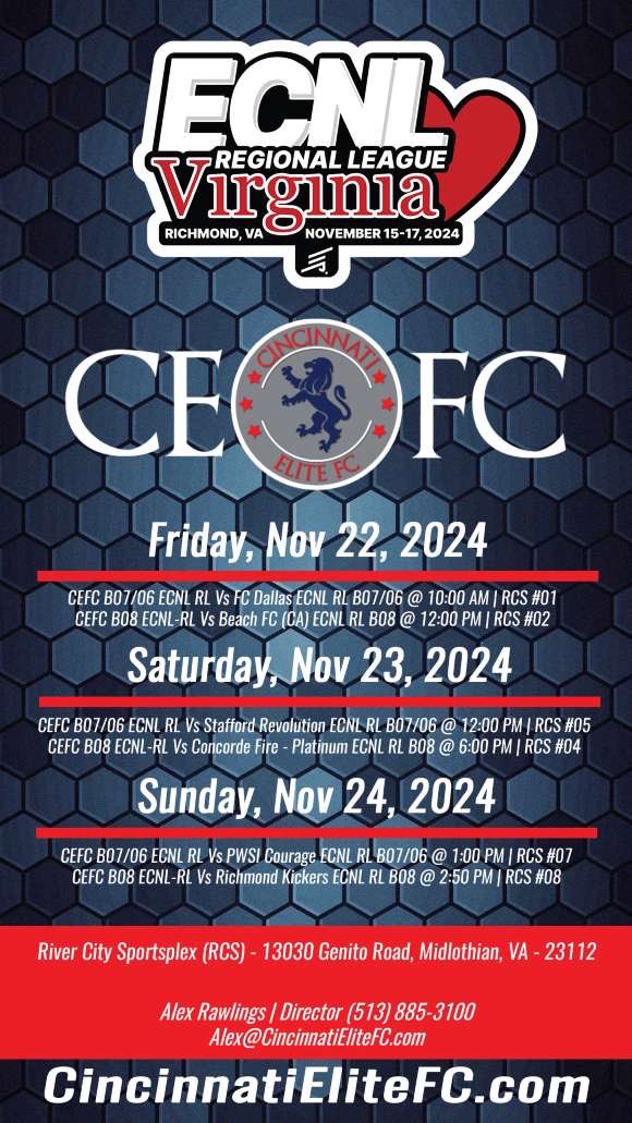 I will be attending the ecnl Virginia showcase this upcoming weekend let’s ball out🔥🔥🔥 <a href="/Cinci_Elite_FC/">Cincinnati Elite FC</a> #soccer #showcase #soccershowcase #soccerrecruit