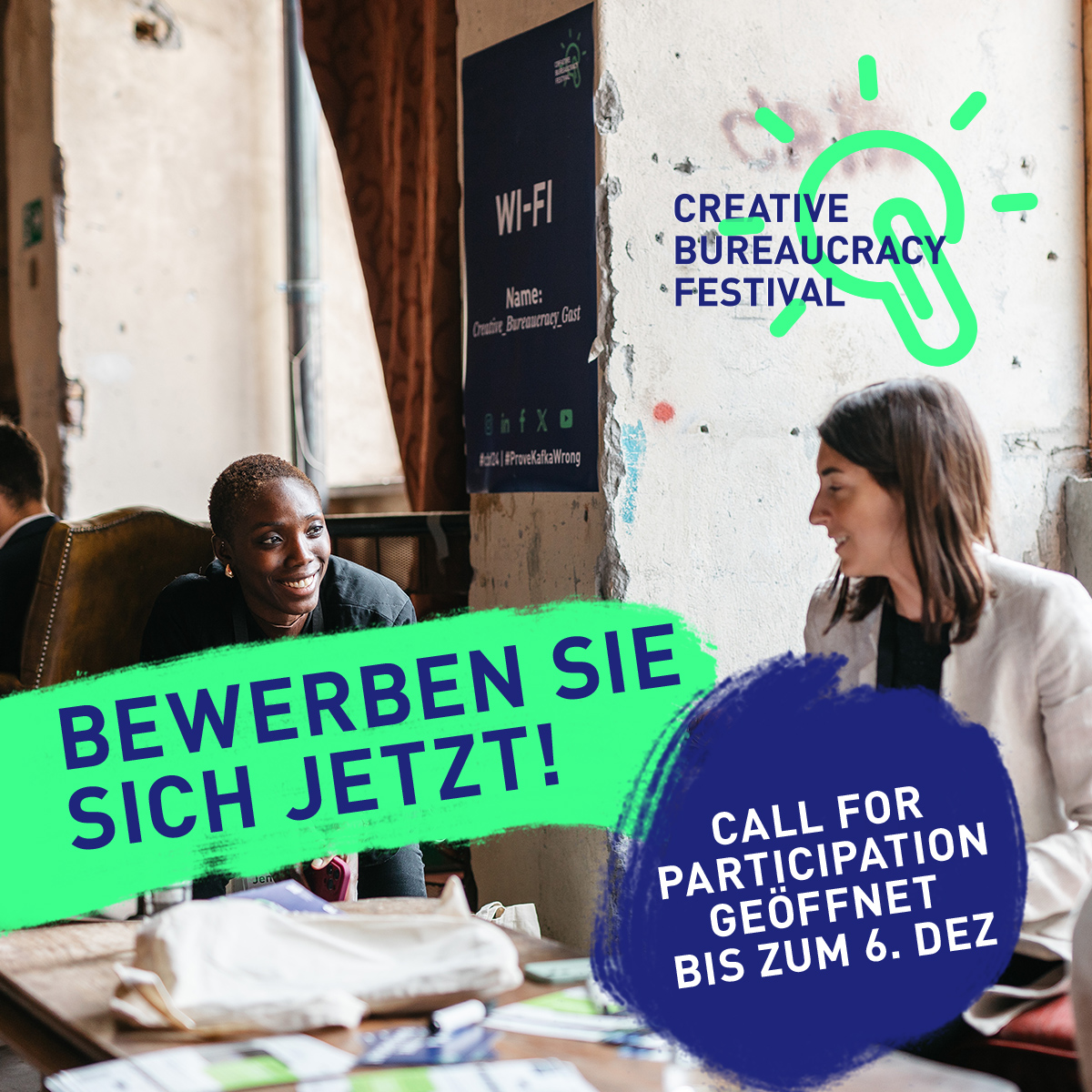 NExTnetzwerk (@nextnetz) on Twitter photo Werden Sie Teil des <a href="/CreatBureauFest/">Creative Bureaucracy Festival</a> 2025 Programms! Gemeinsam Bewรคhrtes infrage stellen und neue Denkweisen testen.
Bewerben Sie sich noch bis zum 6. Dezember 2024: creativebureaucracy.org/de/call-for-paโฆ Werden Sie Teil des <a href="/CreatBureauFest/">Creative Bureaucracy Festival</a> 2025 Programms! Gemeinsam Bewรคhrtes infrage stellen und neue Denkweisen testen.
Bewerben Sie sich noch bis zum 6. Dezember 2024: creativebureaucracy.org/de/call-for-paโฆ