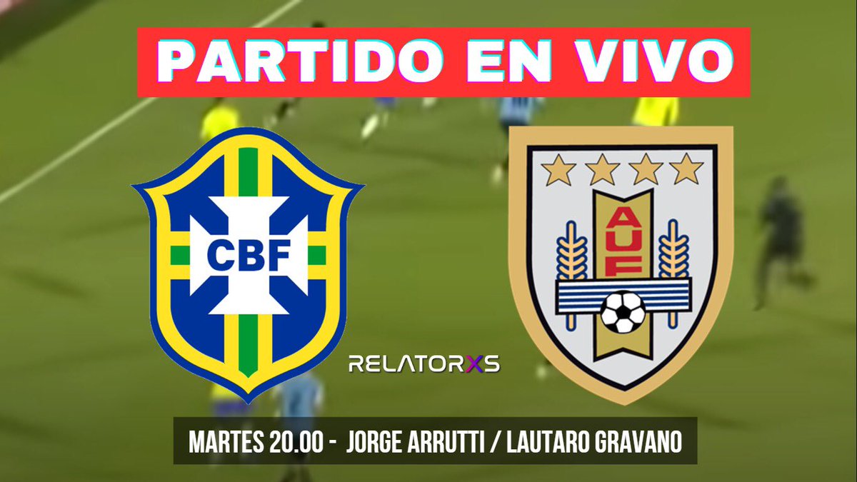 ® Σ |_ Δ ╥ Φ ® Σ § (@relatoresconvos) on Twitter photo ‼️🚨EN MINUUUUUFOS
⚽️ELIMINATORIAS
BRASIL vs. URUGUAY
🎙️Relata: <a href="/arruttiok/">Jorge Arrutti</a>
Comenta: <a href="/lautarogravano/">Lautaro Gravano</a>
¿Dónde? Siempre por Relatorxs ⚡️
💻 youtube.com/live/7Y-PW1VdN… ‼️🚨EN MINUUUUUFOS
⚽️ELIMINATORIAS
BRASIL vs. URUGUAY
🎙️Relata: <a href="/arruttiok/">Jorge Arrutti</a>
Comenta: <a href="/lautarogravano/">Lautaro Gravano</a>
¿Dónde? Siempre por Relatorxs ⚡️
💻 youtube.com/live/7Y-PW1VdN…