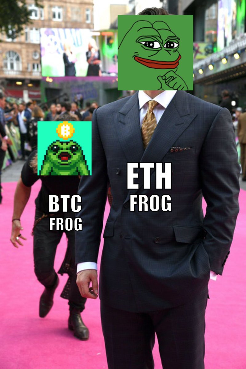 When $RIBBIT the BTC frog takes $PEPE the ETH frog by surprise 🐸🟧

magiceden.io/runes/RIBBIT%E…