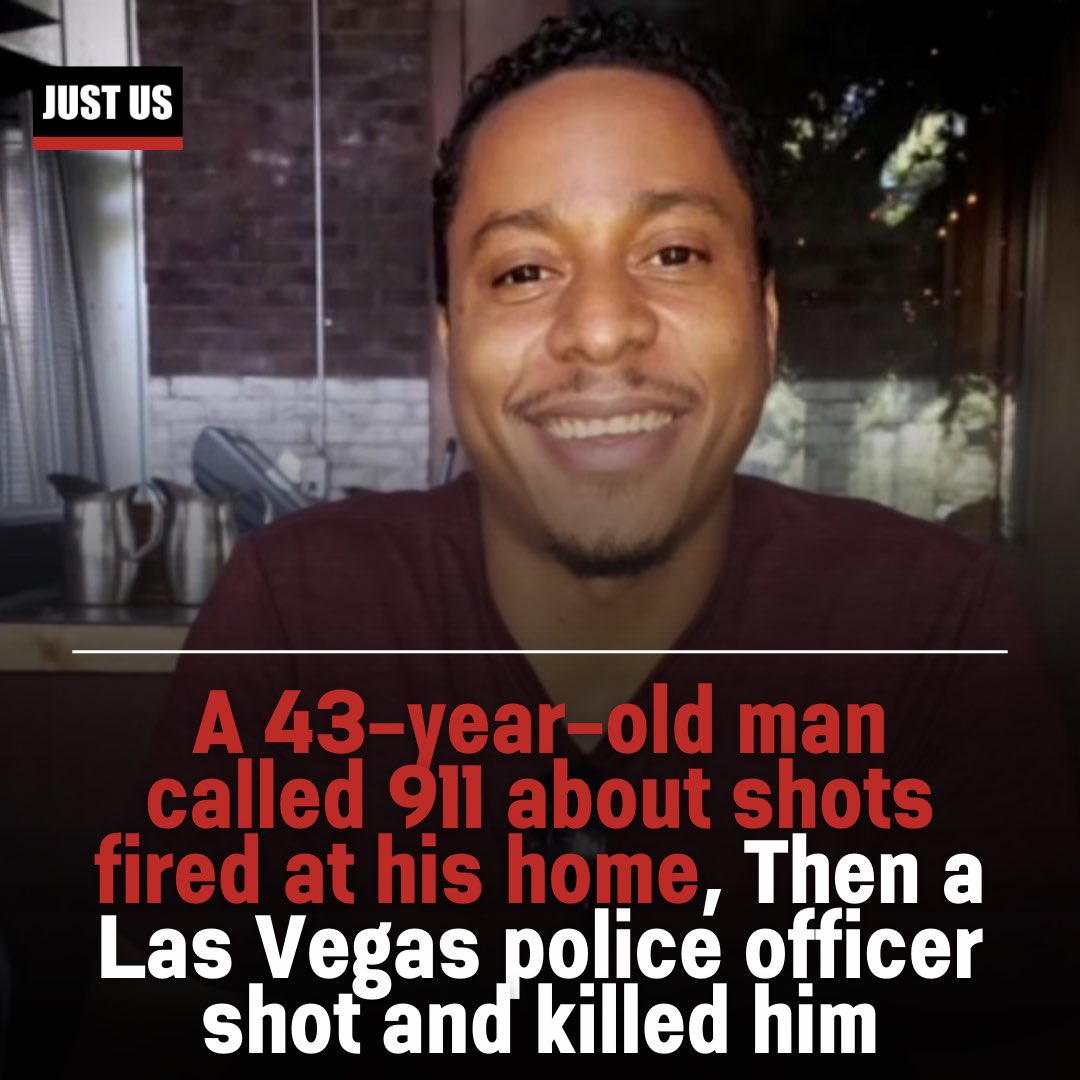 TheJustUsApp's tweet photo. A father was shot and killed in his home by a Las Vegas police officer last week, authorities said, after he called 911 for help and struggled with a woman he knew over a knife. Brandon Durham’s family has asked for the officer to be arrested. #PoliceBrutality https://t.co/lKxZr2kEAp