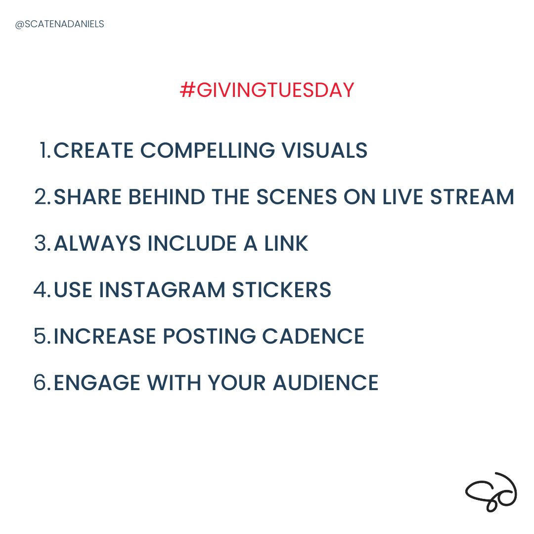 With #GivingTuesday right around the corner, <a href="/ScatenaDaniels/">Scatena Daniels Communications</a> wants to share a few ways your organization can leverage social media to boost engagement for your Giving Tuesday campaign. Read more >> bit.ly/4hTdlpW
