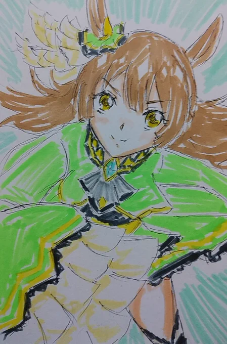 出勤前らくがき①サトノダイヤモンド。 