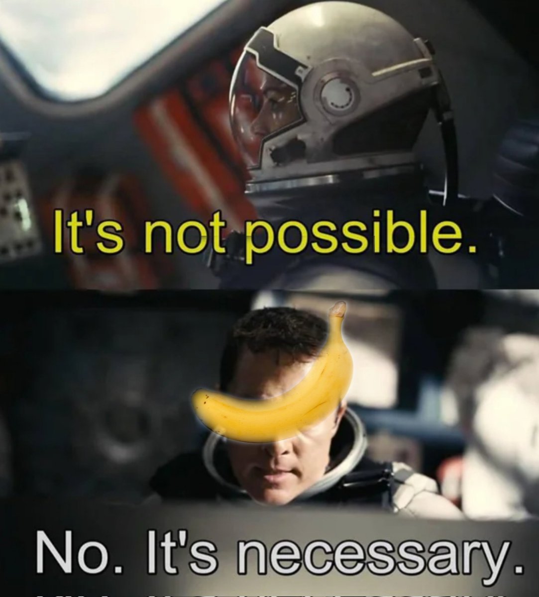 FePlanet27's tweet image. Pov banana in the Starship (6th test)