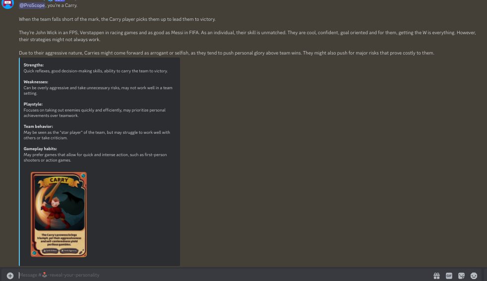 Pro_Scope15's tweet image. Reveal Your Personality quiz on @LGOLEDgaming
Discord discord.gg/lg-oled-gaming to discover your gamer type. I was revealed to be a carry which came as a huge surprise!