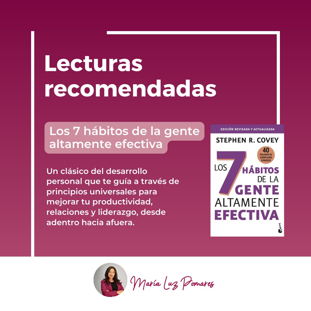 MariaLuzPomares's tweet photo. Si buscas transformar tu vida, "Los 7 hábitos de la gente altamente efectiva" de Stephen R. Covey es un libro que no puede faltar en tu biblioteca.

No solo te enseña a ser más eficiente, sino también más efectivo al alinearte con tus valores y relaciones clave. https://t.co/byuaapwJzL